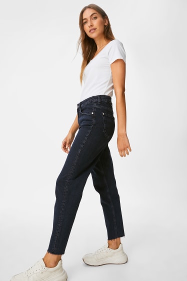 Women - Mom jeans - denim-dark blue