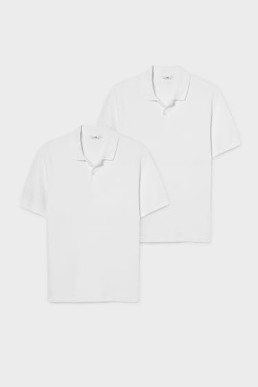 Men - Multipack of 2 - polo shirt - white