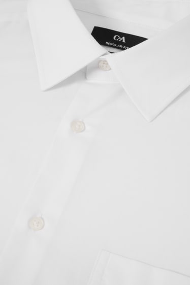 Men - Business shirt - regular fit - kent collar - easy-iron - white