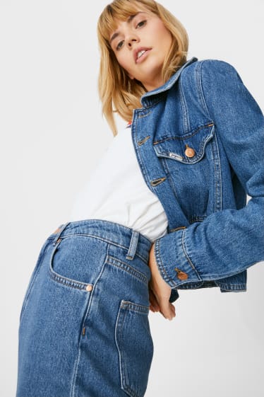 Women - Jinglers - straight jeans - high waist - blue denim