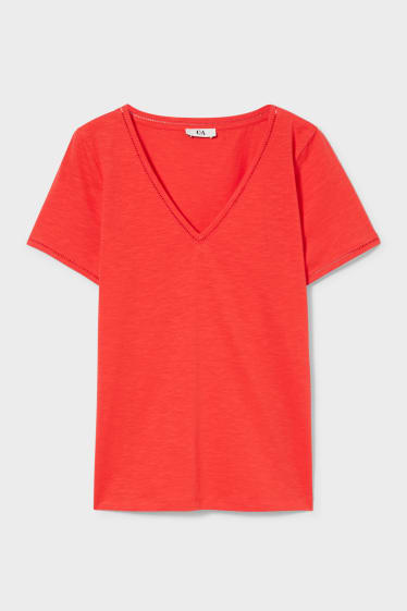 Dames - T-shirt - rood