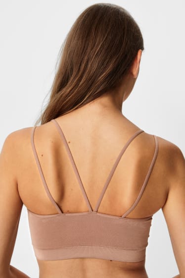 Women - Non-wired bra - padded - Nougat