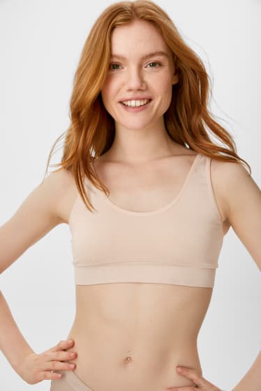 Women - Crop top - Almond Beige