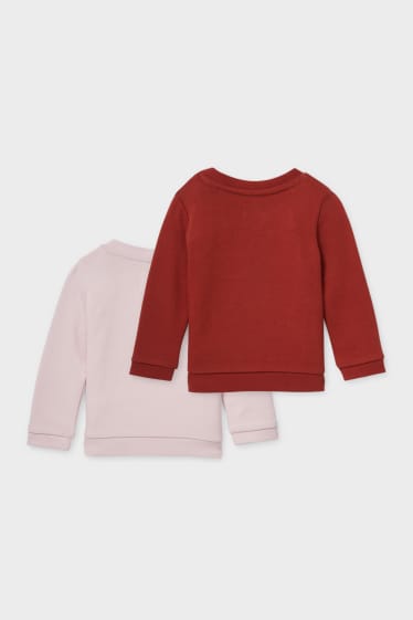 Babys - Multipack 2er - Baby-Sweatshirt - braun / rosa