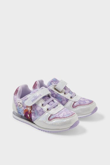 Niños - Frozen - zapatillas deportivas - con brillos - lila / blanco