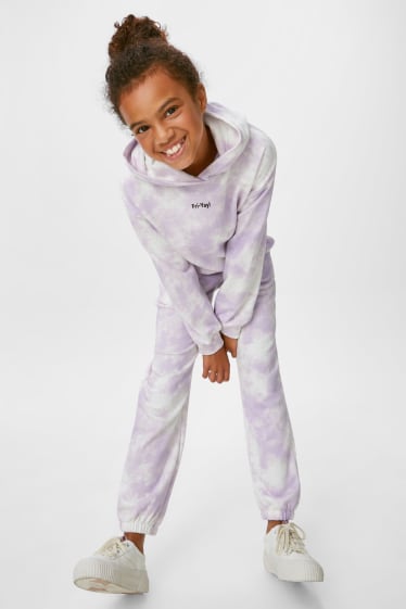 Enfants - Ensemble - sweat à capuche et pantalon de jogging - 2 pièces - violet clair