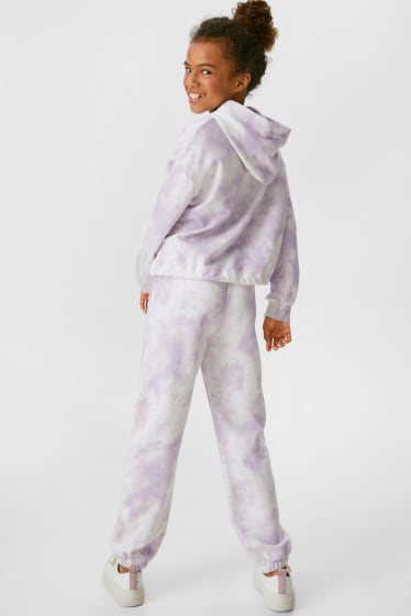 Enfants - Ensemble - sweat à capuche et pantalon de jogging - 2 pièces - violet clair