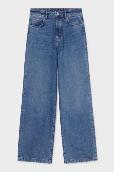 Women - Jinglers- wide leg jeans - blue denim