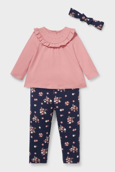 Babies - Baby outfit  - 3 piece - blue / pink