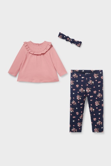 Babies - Baby outfit  - 3 piece - blue / pink