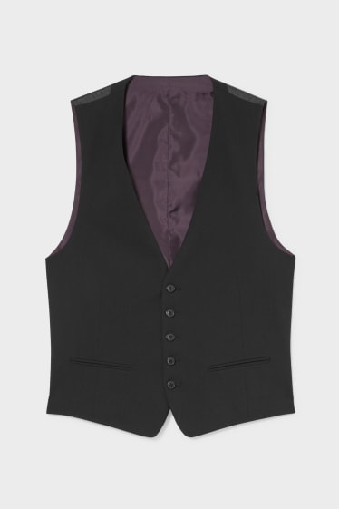 Men - Mix-and-match suit waistcoat - regular fit - stretch - black