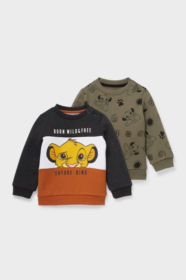 Bébés - Lot de 2 - Le Roi des Lions - sweat-shirt pour bébé - havane