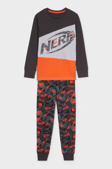 Children - NERF - pyjamas  - 2 piece - orange / gray
