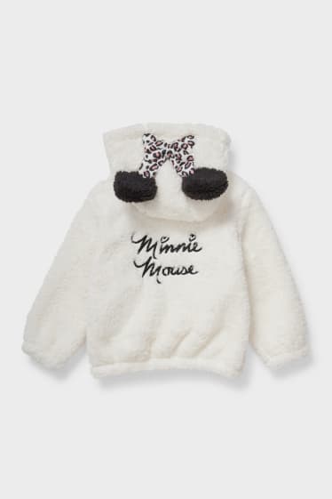 Niños - Minnie Mouse - chaqueta de borreguillo con capucha - blanco roto