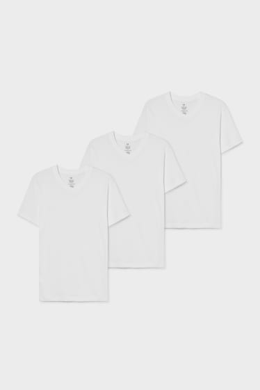 Herren - Multipack 3er - Unterhemd - seamless - weiß