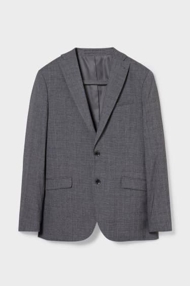 Hommes - Veste de costume - slim fit - stretch - LYCRA® - gris foncé