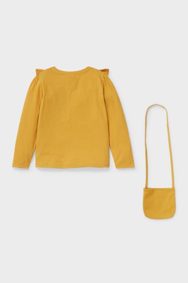 Niños - Set - camiseta de manga larga y bolso bandolera - 2 prendas - naranja claro
