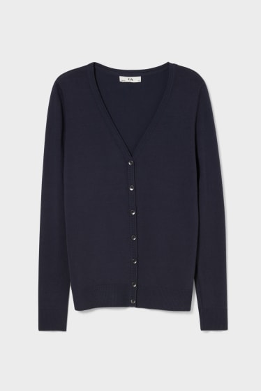 Femmes - Gilet basique en maille - bleu foncé