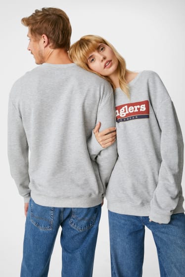 Jinglers - mikina - unisex - světle šedá-žíhaná