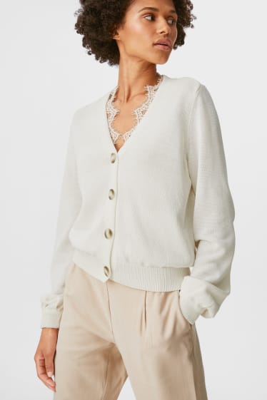 Women - Cardigan - white