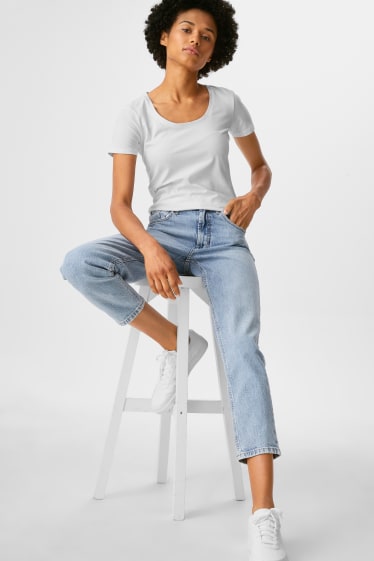 Kobiety - Mom Jeans - dżins-jasnoniebieski