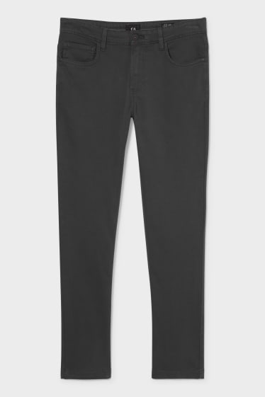 Hommes - Pantalon de toile - slim fit - jean gris