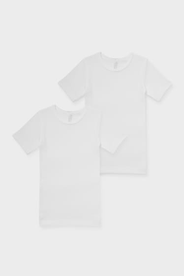 Kinder - Multipack 2er - Unterhemd - weiß