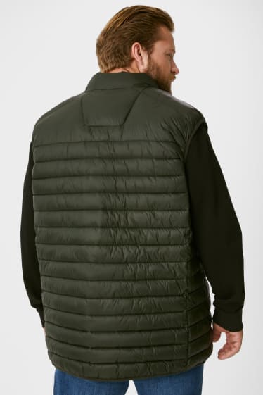 Men - Quilted gilet - recycled - dark green