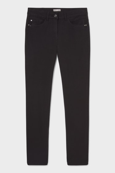 Women - Trousers - slim fit - 4-way stretch - black