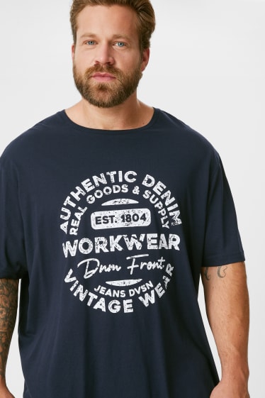 Hommes - Chemise et T-shirt - regular fit - col kent - marron / bleu