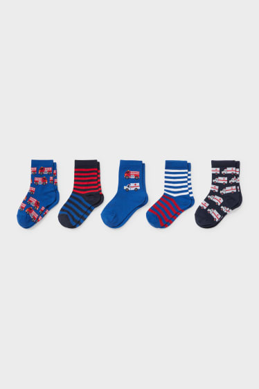 Children - Multipack of 5 - socks - blue / dark blue
