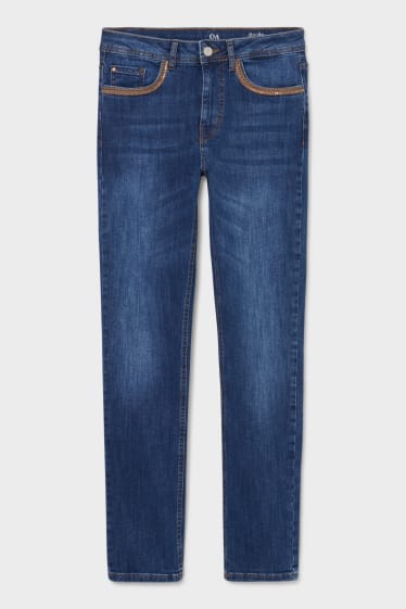 Kobiety - Skinny jeans - średni stan - dżins-jasnoniebieski