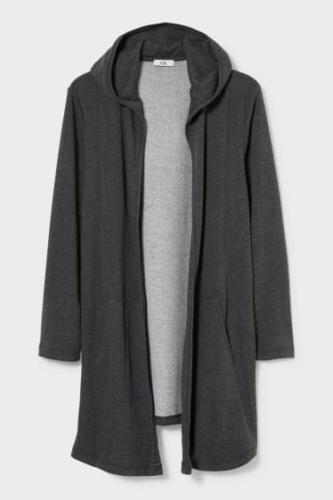 Donna - Giacca di felpa con cappuccio - grigio scuro