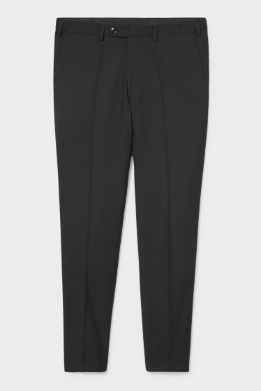 Pánské - Oblekové kalhoty - slim fit - černá
