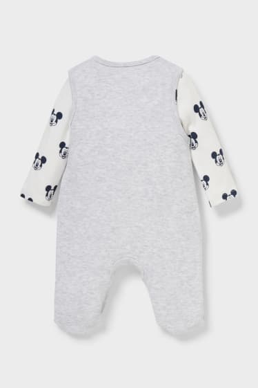 Babies - Mickey Mouse - romper set  - 2 piece - white / gray