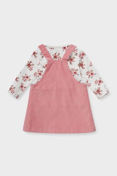 Babies - Baby outfit - 2 piece - white / pink