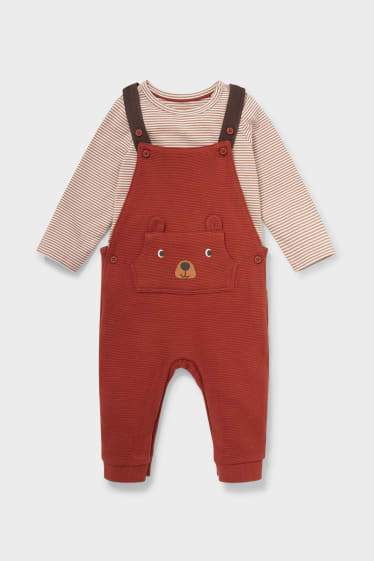 Babys - Baby-Outfit - 2 teilig - braun / beige