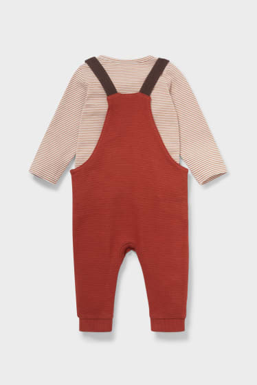 Babys - Baby-Outfit - 2 teilig - braun / beige