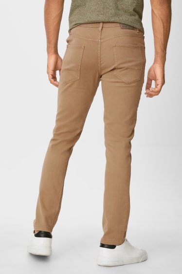 Uomo - Pantaloni di stoffa - slim fit - marrone chiaro