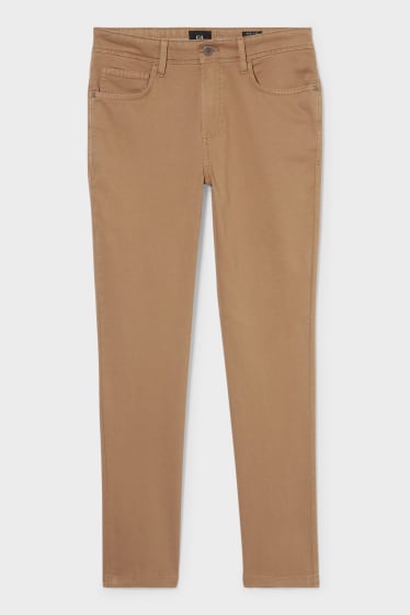 Uomo - Pantaloni di stoffa - slim fit - marrone chiaro