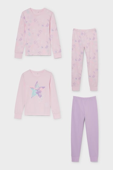 Copii - Fete - Multipack 2 buc. - pijama - 4 piese - roz