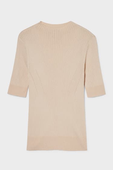 Women - Jumper - silk blend - beige