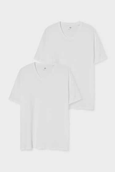 Heren - Set van 2 - T-shirt - wit