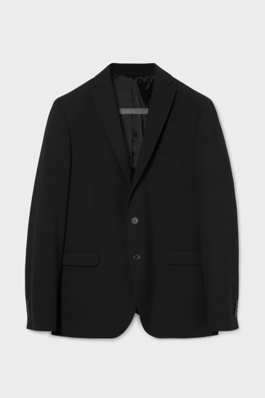 Pánské - Oblekové sako - slim fit - stretch - LYCRA®  - černá