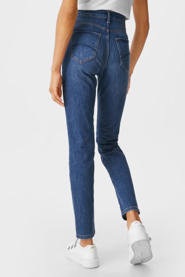 Dames - Slim jeans - high waist - jeansblauw