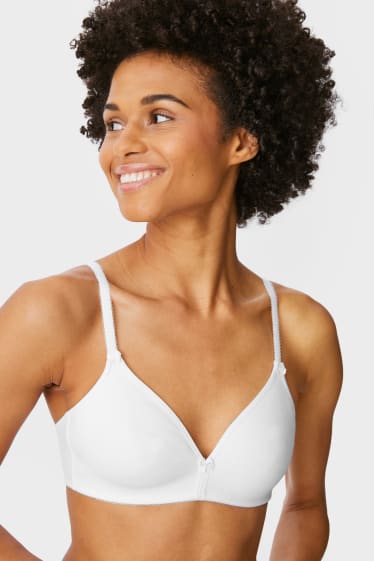 Women - Multipack of 2 - non-wired bra - white