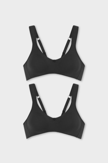 Women - Multipack of 2 - non-wired bra - black