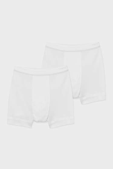 Hombre - Pack de 2 - trunks - canalé doble - blanco