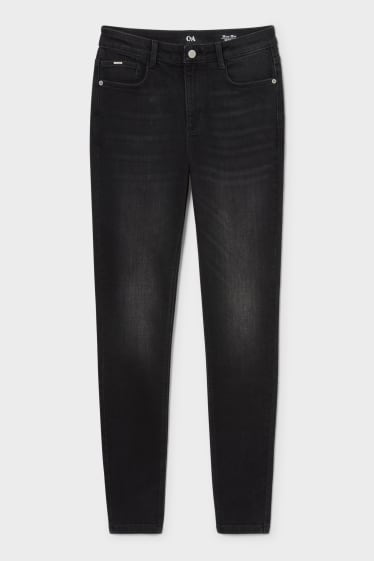 Women - Skinny jeans - high waist - denim-dark gray