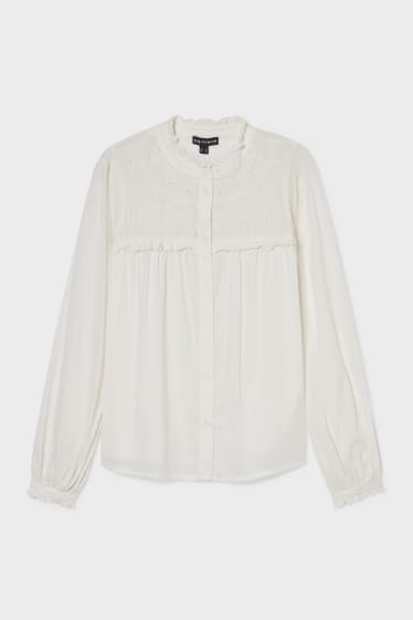 Dames - Blouse - crème wit